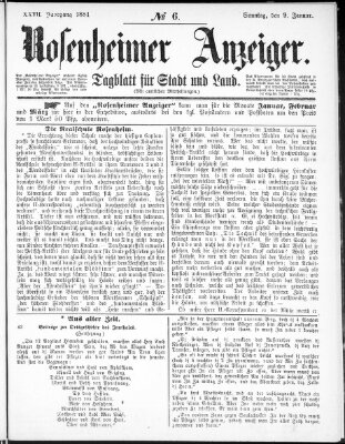 Rosenheimer Anzeiger Sonntag 9. Januar 1881