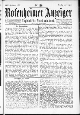 Rosenheimer Anzeiger Sonntag 6. Juni 1886