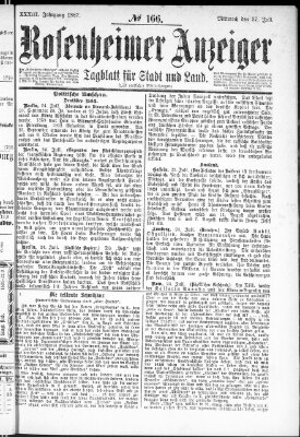 Rosenheimer Anzeiger Mittwoch 27. Juli 1887