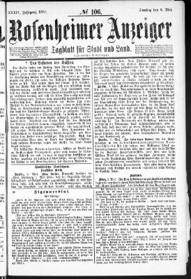 Rosenheimer Anzeiger Dienstag 8. Mai 1888