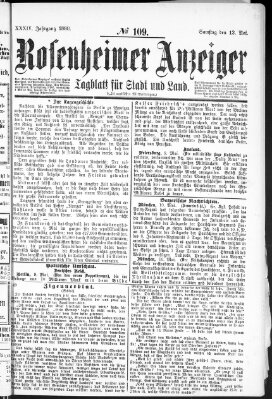 Rosenheimer Anzeiger Samstag 12. Mai 1888