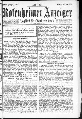 Rosenheimer Anzeiger Dienstag 29. Mai 1888