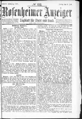 Rosenheimer Anzeiger Freitag 6. Juli 1888