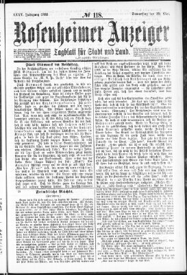 Rosenheimer Anzeiger Donnerstag 23. Mai 1889