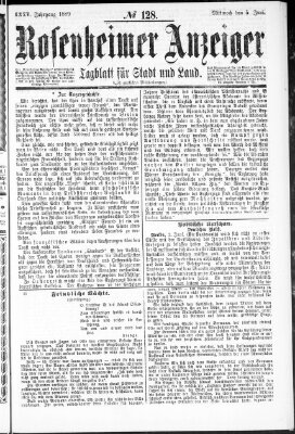 Rosenheimer Anzeiger Mittwoch 5. Juni 1889