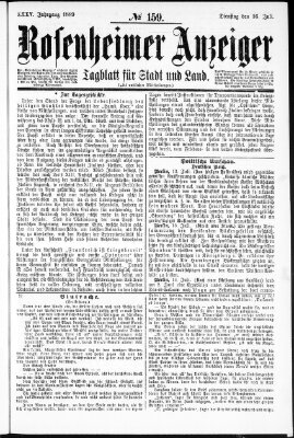 Rosenheimer Anzeiger Dienstag 16. Juli 1889