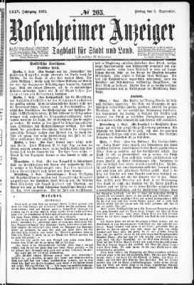 Rosenheimer Anzeiger Freitag 6. September 1889