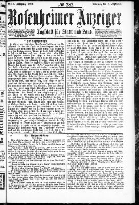 Rosenheimer Anzeiger Sonntag 8. Dezember 1889