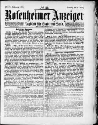 Rosenheimer Anzeiger Samstag 4. März 1893