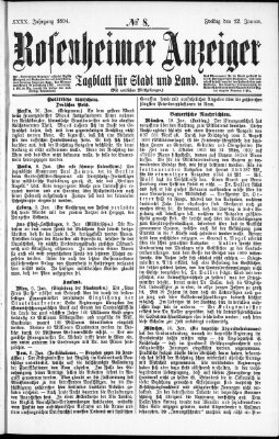 Rosenheimer Anzeiger Freitag 12. Januar 1894