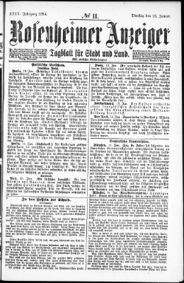 Rosenheimer Anzeiger Dienstag 16. Januar 1894