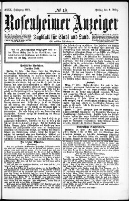 Rosenheimer Anzeiger Freitag 2. März 1894