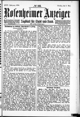 Rosenheimer Anzeiger Dienstag 8. Mai 1894