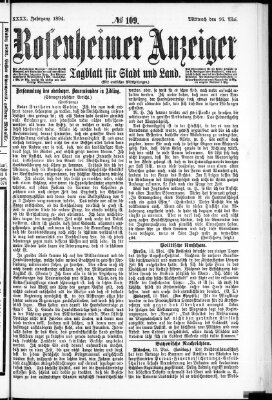 Rosenheimer Anzeiger Mittwoch 16. Mai 1894