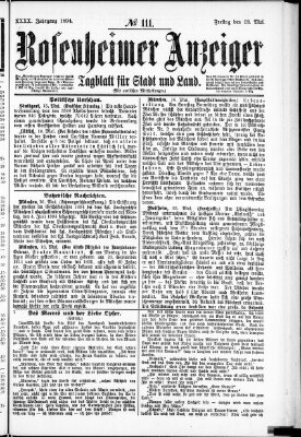 Rosenheimer Anzeiger Freitag 18. Mai 1894