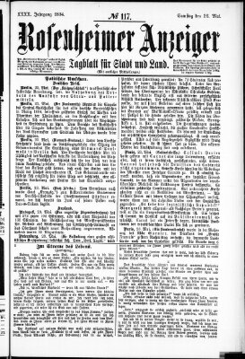 Rosenheimer Anzeiger Samstag 26. Mai 1894