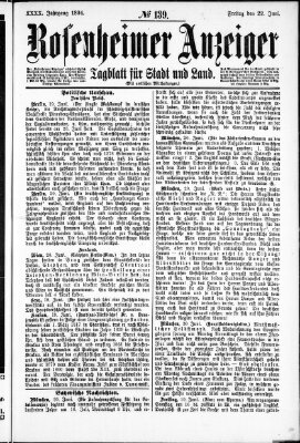 Rosenheimer Anzeiger Freitag 22. Juni 1894