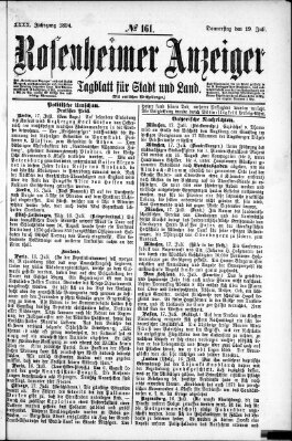 Rosenheimer Anzeiger Donnerstag 19. Juli 1894