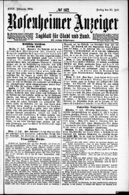 Rosenheimer Anzeiger Freitag 20. Juli 1894