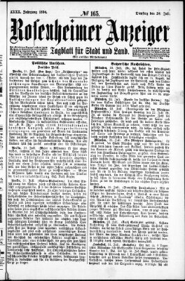 Rosenheimer Anzeiger Dienstag 24. Juli 1894