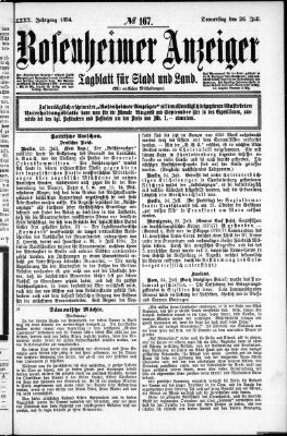 Rosenheimer Anzeiger Donnerstag 26. Juli 1894