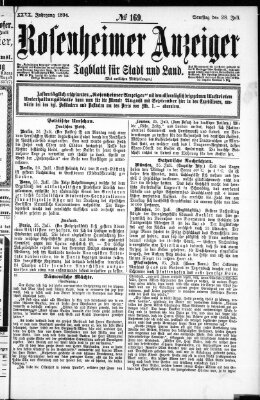 Rosenheimer Anzeiger Samstag 28. Juli 1894