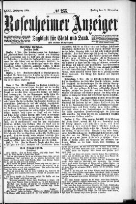 Rosenheimer Anzeiger Freitag 9. November 1894