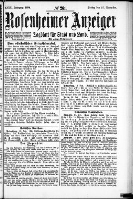 Rosenheimer Anzeiger Freitag 16. November 1894