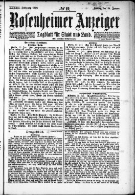 Rosenheimer Anzeiger Freitag 24. Januar 1896