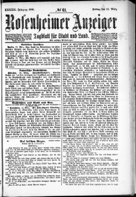 Rosenheimer Anzeiger Freitag 13. März 1896