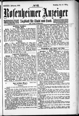 Rosenheimer Anzeiger Samstag 14. März 1896