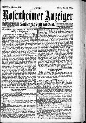 Rosenheimer Anzeiger Dienstag 24. März 1896