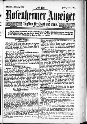 Rosenheimer Anzeiger Freitag 1. Mai 1896