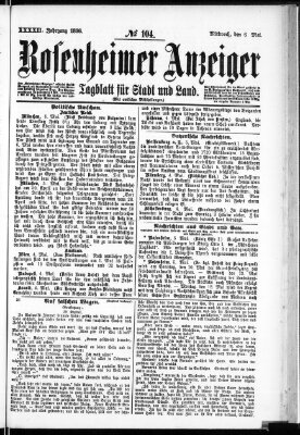 Rosenheimer Anzeiger Mittwoch 6. Mai 1896