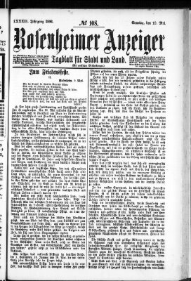 Rosenheimer Anzeiger Sonntag 10. Mai 1896