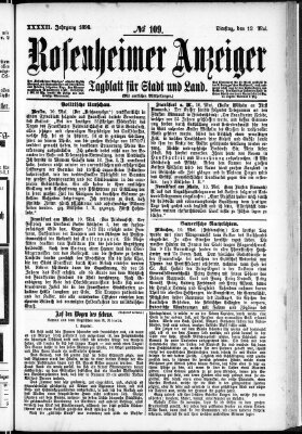 Rosenheimer Anzeiger Dienstag 12. Mai 1896