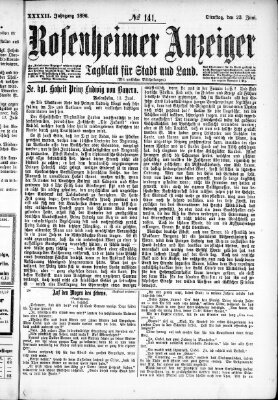 Rosenheimer Anzeiger Dienstag 23. Juni 1896