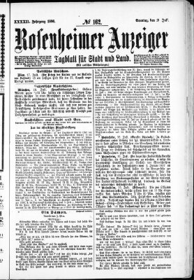 Rosenheimer Anzeiger Sonntag 19. Juli 1896