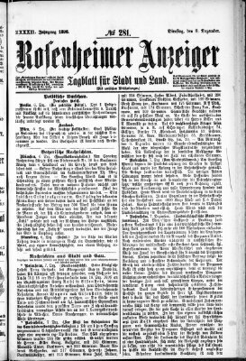 Rosenheimer Anzeiger Dienstag 8. Dezember 1896