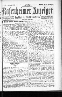 Rosenheimer Anzeiger Samstag 12. Dezember 1896