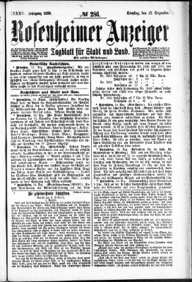 Rosenheimer Anzeiger Dienstag 15. Dezember 1896