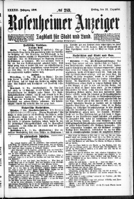 Rosenheimer Anzeiger Freitag 18. Dezember 1896