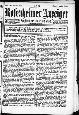 Rosenheimer Anzeiger Sonntag 24. Januar 1897