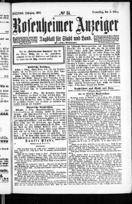 Rosenheimer Anzeiger Donnerstag 4. März 1897