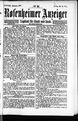 Rosenheimer Anzeiger Freitag 19. März 1897