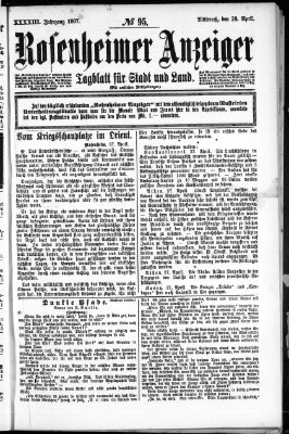 Rosenheimer Anzeiger Mittwoch 28. April 1897