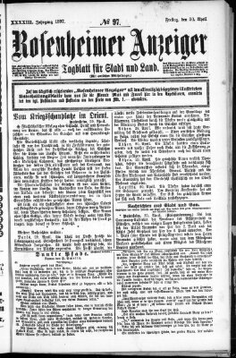 Rosenheimer Anzeiger Freitag 30. April 1897