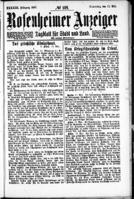 Rosenheimer Anzeiger Donnerstag 13. Mai 1897