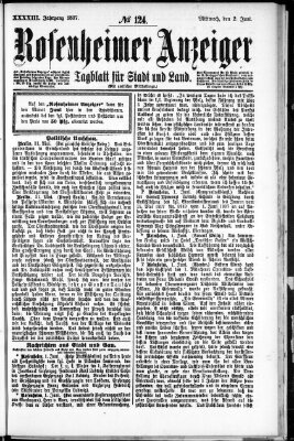 Rosenheimer Anzeiger Mittwoch 2. Juni 1897