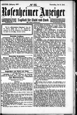 Rosenheimer Anzeiger Donnerstag 3. Juni 1897